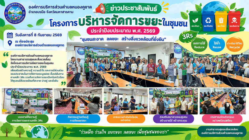 โครงการบริหารจัดการขยะในชุมชน ประจำปี...